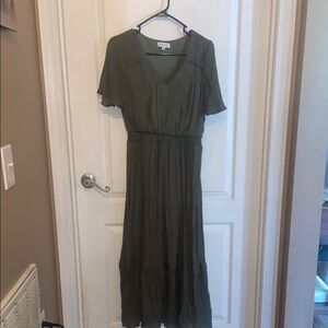 Olive Green Midi Dress